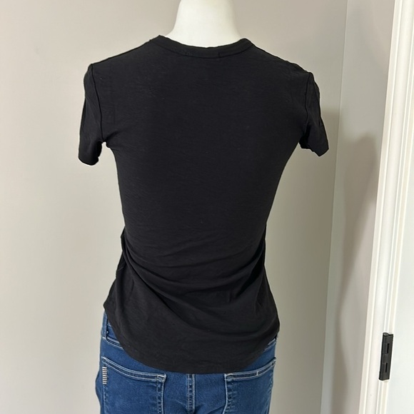 James Perse COTTON CREPE TEE Black Crewneck Modal Short Sleeve Sz 0 XS NEW - Picture 3 of 12